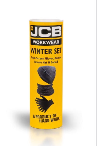 JCB Beanie hat, gloves & snood