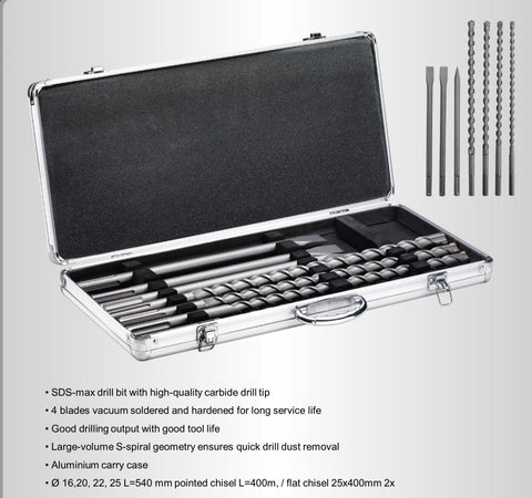 METABO SDS MAX drill bit and chisel set