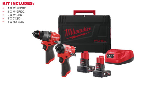 Milwaukee M12 Fuel Drill/Driver Kit