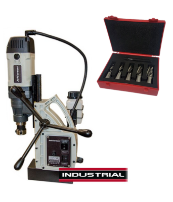 JEFFERSON 40MM INDUSTRIAL MAGNETIC DRILL & CORE DRILL BIT SET