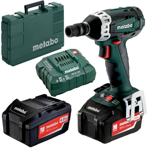 METABO 18 VOLT IMPACT WRENCH 1/2" DRIVE 200nm 4.0ah KIT