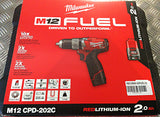 MILWAUKEE M12CPD 12 volt DRILL KIT 2.0ah