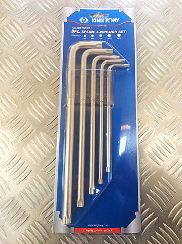 KING TONY 5pc SPLINE KEY SET