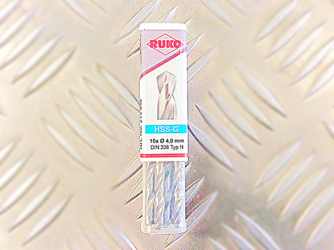 4.0mm GROUND HSS DRILL BIT PACK OF 10