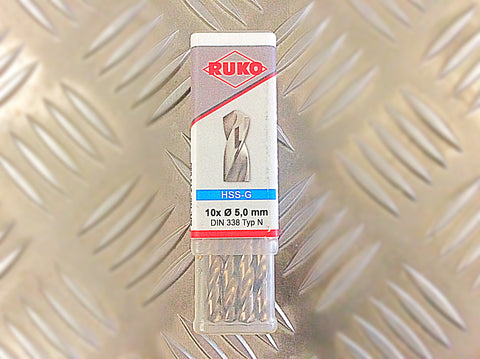 5.0mm GROUND HSS DRILL BITS PACK OF 10