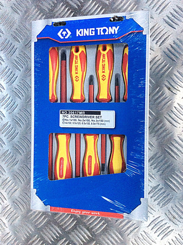 KING TONY 7pc ELECTRICAL SCREWDRIVER SET