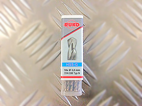3.0mm GROUND HSS DRILL BITS PACK OF 10