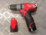 MILWAUKEE M12CPD 12 volt DRILL KIT 2.0ah