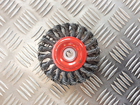 JAZ 115mm KNOTTED ROTARY WIRE BRUSH