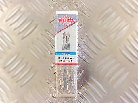 6.0mm GROUND HSS DRILL BITS PACK OF 10