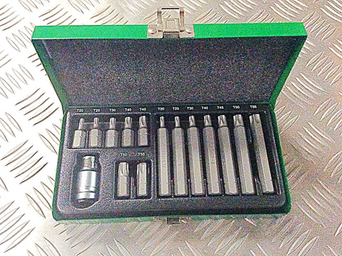 TOPTUL 15pc TORX KEY SOCKET SET