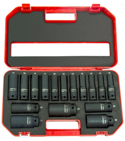 JEFFERSON 16 piece 1/2” drive DEEP IMPACT SOCKET SET