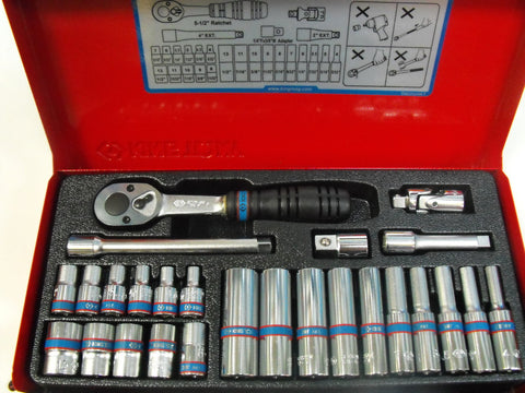 KING TONY 1/4" DRIVE METRIC SOCKET SET