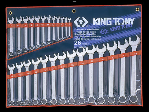 KING TONY 26pc METRIC SPANNER SET 6-32mm