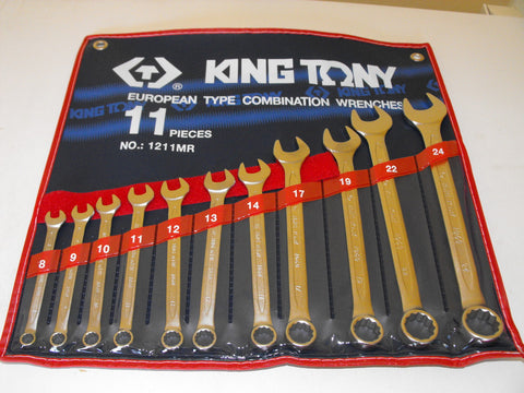 KING TONY 11pc METRIC SPANNER SET 8-24mm