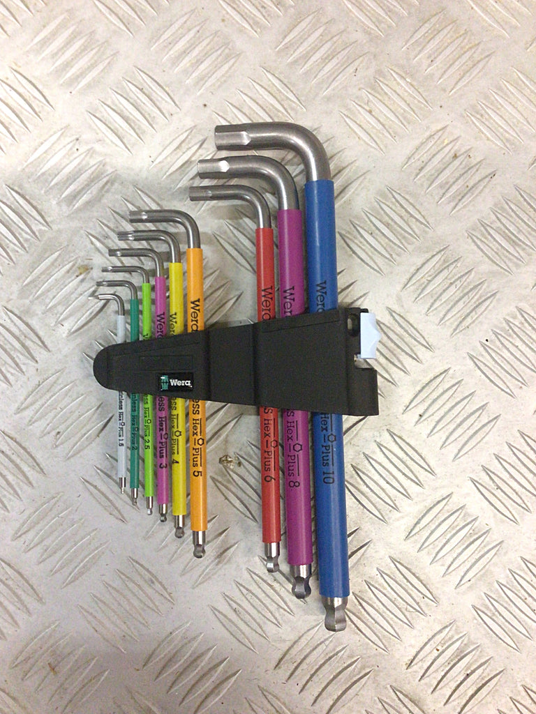 Wera 9 piece colour coded metric Allen key set – Bolt Bank