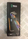 Wera 9 piece colour coded metric Allen key set